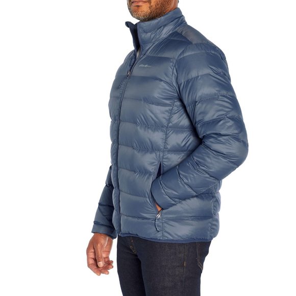 New Eddie Bauer Men's Packable Down Jacket Size XXL Water Repellent Lite Blue - Picture 11 of 12